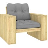 Maison Chic Vrtni Stoli - Stol za vrt s sivimi blazinami impregnirana borovina JS697, (21878020) | Shoptok.si