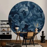  Okrugla fototapeta - Dense dark blue abstract ornaments 180x180 | shoptok.hr