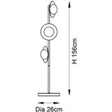  endon 92039 - podna lampa ruffle 3xG9/3W/230V crna/zlatna | Eponuda.com