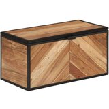 vidaXL Škatla za shranjevanje 60x30x30cm trden akacijev les in železo | Shoptok.si