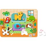 2Kids Toys Shape Puzzles aktivnostna vstavljanka Pets 12 m+ 8 kos | Shoptok.si