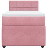 Box spring krevet s madracem ružičasti 100x200 cm baršunasti | shoptok.hr