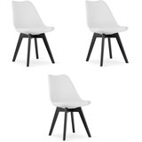 Brandless Stol MARK - bel / črne noge x 3, (22030522) | Shoptok.si