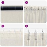 Voile zavjesa sa zavjesama 2 pcs Krema 245 x 140 cm Poliester | Eponuda.com