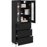  Highboard Crni hrast 69,5 x 34 x 90 cm Konstruirano drvo Slike
