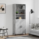The Living Store Visoka komoda betonsko siva 69,5x34x180 cm inženirski les - Visoka Omara, (21429143) Cene