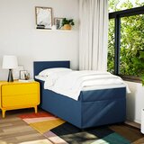  Krevet s oprugama i madracem plavi 100 x 200 cm od tkanine | shoptok.hr