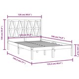  Okvir za krevet od masivne borovine 120x190 cm mali bračni | Eponuda.com