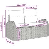  7 Komadni Set Sofi za Vrt s Jastučićima Siva Poly Ratan | shoptok.hr