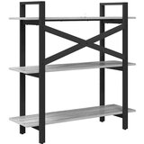 vidaXL Knjižna polica Siva Sonoma 100 x 33,5 x 102 cm Konstruiran les | Shoptok.si