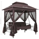 Gazebo Paviljon z gugalnico kavno rjav, (21831856) | Shoptok.si