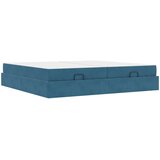  Okvir kreveta s madracem s madracem 2 pcs Plava Baršun | shoptok.hr