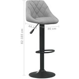  Barski stolčki 2 kosa svetlo siv žamet, (20700479) | Shoptok.si