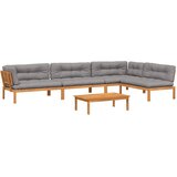  5-dijelna set vrtnih sofa od paleta s jastucima od drva bagrema | shoptok.hr