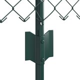  Ograda od lančane poveznice s 22 U stupa Zelena 0.8x25 m čelik | shoptok.hr