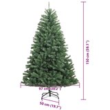  Umjetno božićno drvce s nogom Zelena 150 cm PVC i metal | shoptok.hr