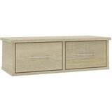  Zidna polica s ladicama boja hrasta 60 x 26 x 18,5 cm drvena | Eponuda.com