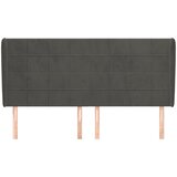  Uzglavlje s ušima tamnosivo 163x23x118/128 cm baršunasto | shoptok.hr