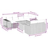  11-dijelni set vrtnih sofa od poliratana s jastucima bež | shoptok.hr