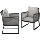 Bessagi Garden Set Vrtnih Stolov Toni, 2 Kos, Svetlo Siva | Shoptok.si