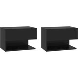 Furnova Stenske nočne omarice 2 kosa črne, (21927495) | Shoptok.si