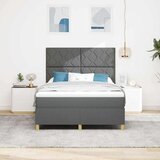 Box Postelja z vzmetnico z vzmetnico Temno siva 160 x 200 cm blago, (5000126734) | Shoptok.si