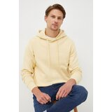 Tiger of Sweden Pamučna dukserica za muškarce, boja: žuta, s kapuljačom, glatka | shoptok.hr