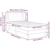  Okvir kreveta s madracem Zidne 2 pcs Tamnozelena Baršun - Tamnozelena 100 x 200 cm | shoptok.hr