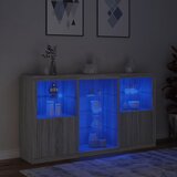  Komoda s LED svjetlima boja sivog hrasta 181,5x37x100 cm | shoptok.hr