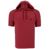 Dewberry T8570 HOODIE MEN'S T-SHIRT-PLAIN BURGUNDY Cene