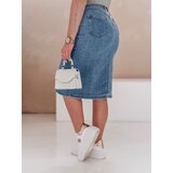 DStreet Spódnica jeansowa midi GUZIKOVA niebieska | Shoptok.si