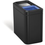 simplehuman Mat črn jeklen koš za smeti za ločevanje odpadkov 20 l – | Shoptok.si