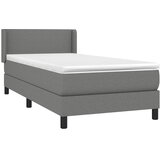  Okvir kreveta s oprugama i madrac tamnosivi 80x200cm od tkanine | shoptok.hr