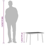  Vrtni stolić za kavu pravokutni smeđi 60x40x37 cm poliratan | shoptok.hr