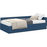  Kotni okvir postelje z matrico Drugo 2 pcs Modra blago, (5000123437) | Shoptok.si