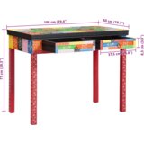 vidaXL Stol 100x50x75 cm Čvrsto drvo od manga | shoptok.hr