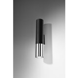 Sollux Črna/v srebrni barvi kovinska stenska svetilka ø 6 cm Longbot – | Shoptok.si
