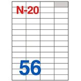 NANO Etikete za laserske i ink-jet pisače , N-20, 52,5x21,2 mm, 100/1 | shoptok.hr