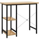 vidaXL Stol za računalo crni i boja hrasta 80 x 40 x 72 cm MDF i metal | shoptok.hr