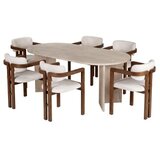 Hanah home Trpezarijski set, 7 dijelova, bež Slike