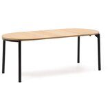 Kave Home Proširiv blagovaonski stol s pločom stola u dekoru hrasta u prirodnoj boji 90x120 cm Montuiri – | shoptok.hr