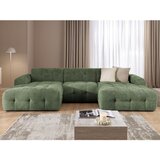 Ropez Zelena kotna sedežna garnitura (v obliki črke "U"/z ležalnikom) Melva – | Shoptok.si