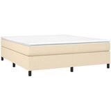  Okvir za krevet s oprugom krem 160x200 cm od tkanine | Eponuda.ba