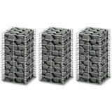  Set gabiona 3 kom od pocinčane žice 25 x 25 x 50 cm | shoptok.hr