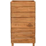  Povišena gredica 50 x 40 x 72 cm reciklirana tikovina i čelik | shoptok.hr