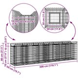  Gabionska dvignjena postelja 2 pcs Srebrna, (5000218479) | Shoptok.si