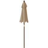  Vrtni suncobran s drvenim stupom smeđesivi 196 x 231 cm | shoptok.hr