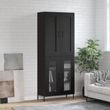 vidaXL Visoka komoda crni 69 5x34x180 cm konstruirano drvo Cijene