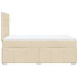  Krevet s oprugama i madracem krem 120 x 200 cm od tkanine | shoptok.hr