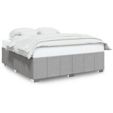 Maison Chic Posteljni okvir - Dvoposteljna postelja - Zakonska postelja brez vzmetnice svetlo siv 200x200 cm blago-J4169, (21765621) | Shoptok.si